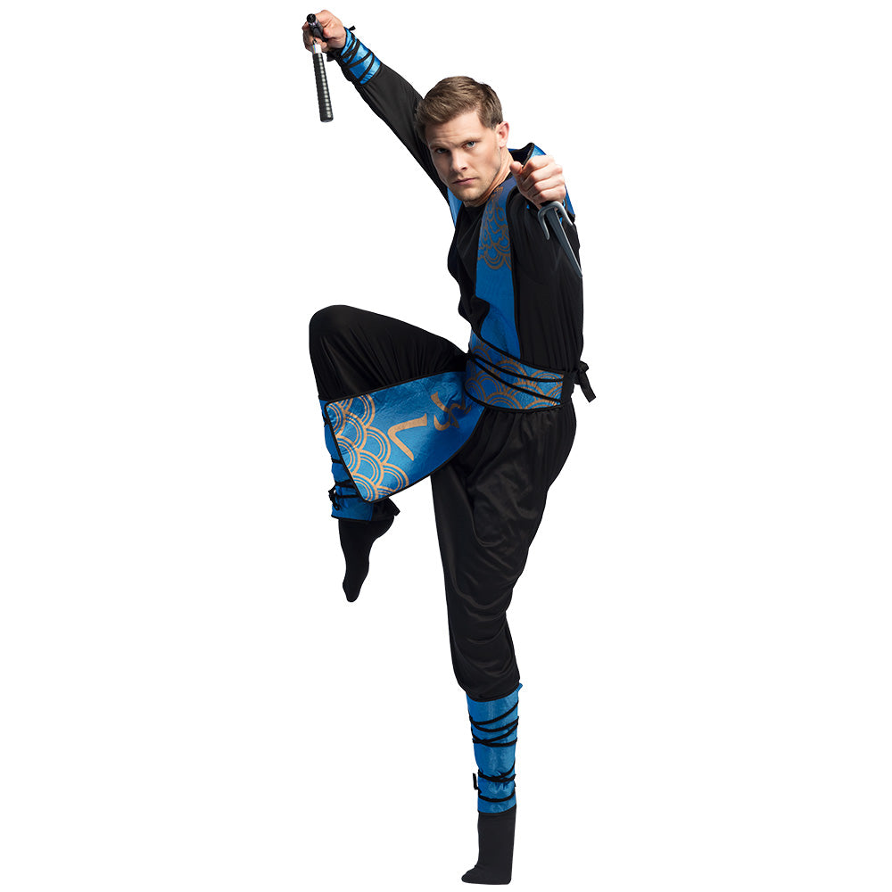 Ensemble Complet Ninja Enfant - Costume Bleu & Accessoires de Combat
