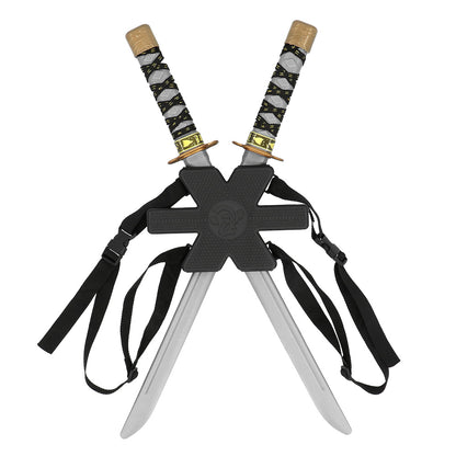Épées Ninja Samouraï avec Harnais - Set Guerrier Médiéval