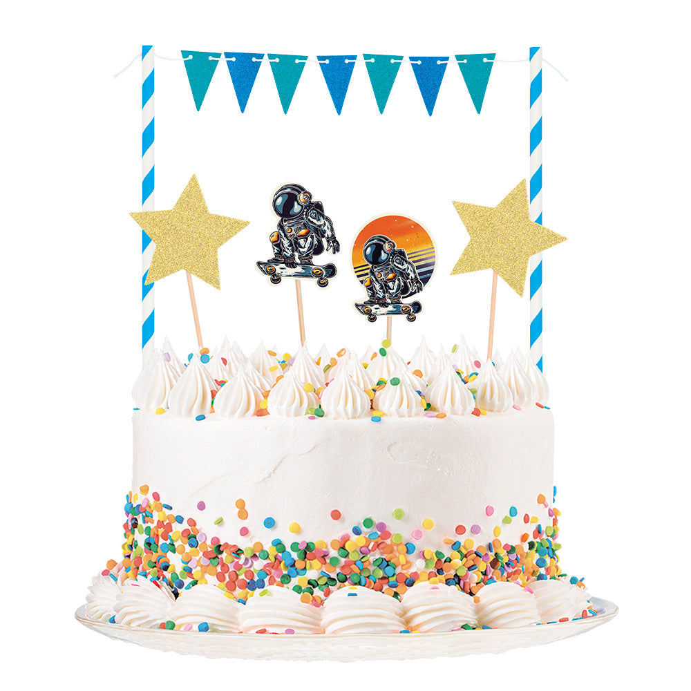 Kit Décoration Gâteau Astronaute - Cake Topper Espace