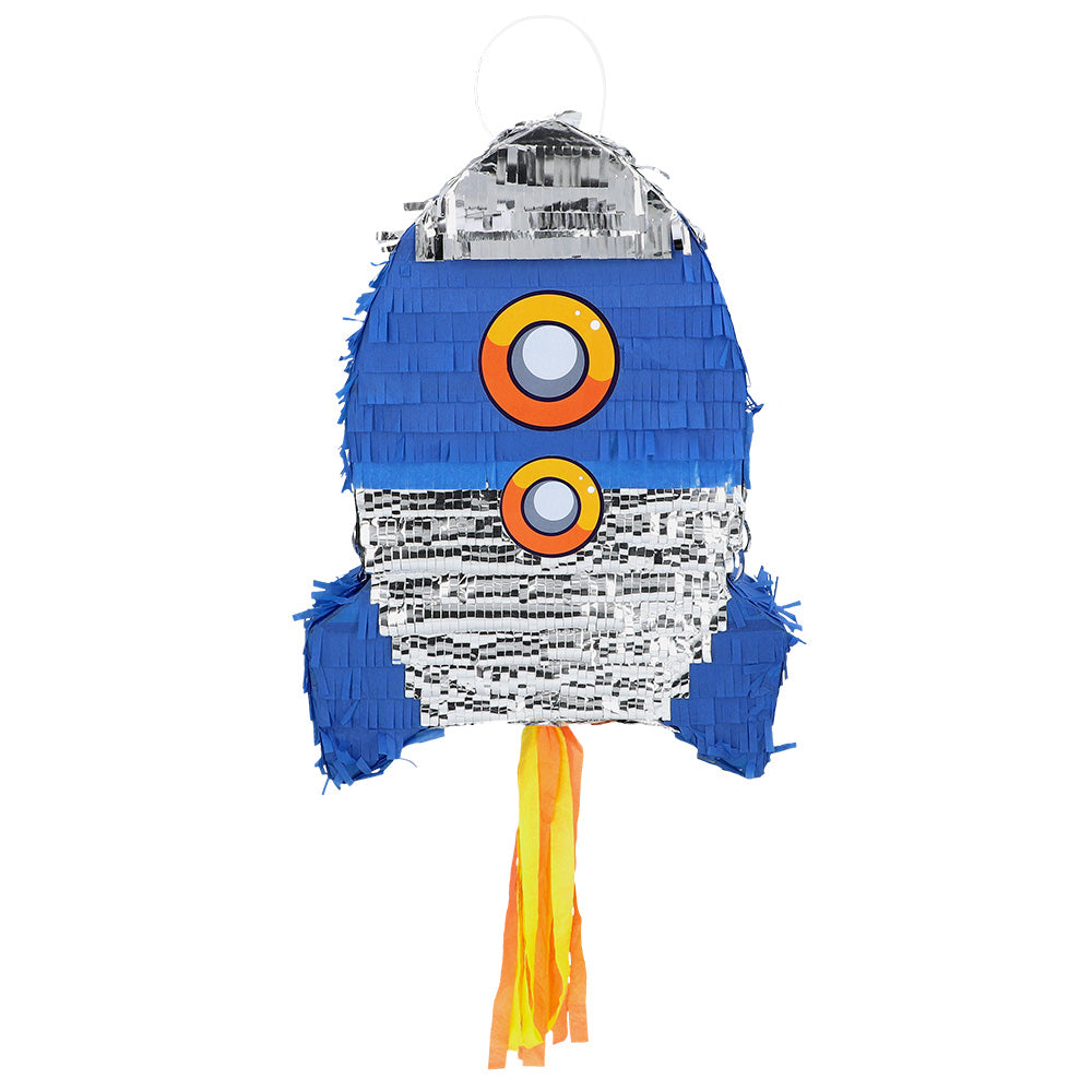 Piñata Fusée Spatiale Bleu - Décoration Anniversaire Enfant