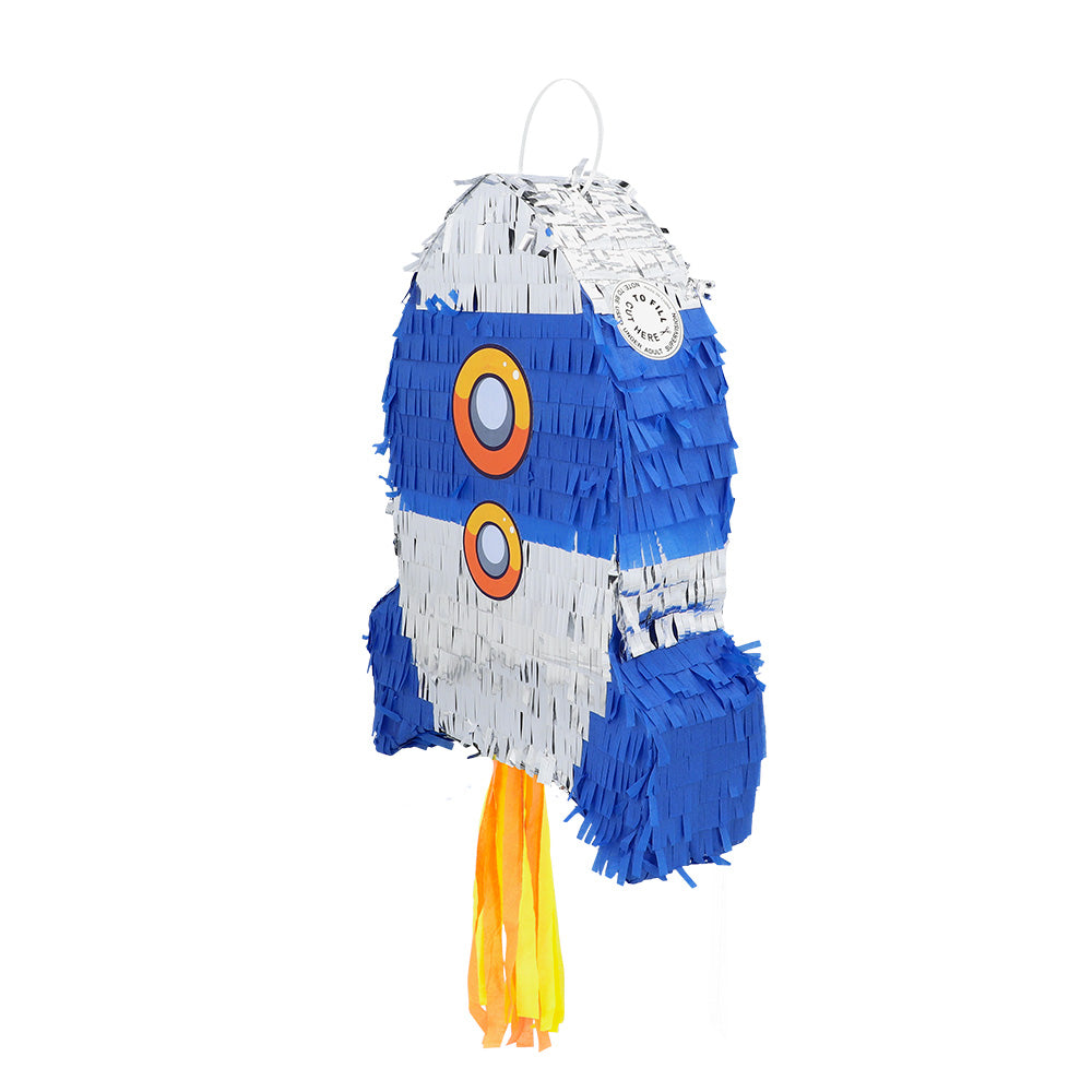 Piñata Fusée Spatiale Bleu - Décoration Anniversaire Enfant