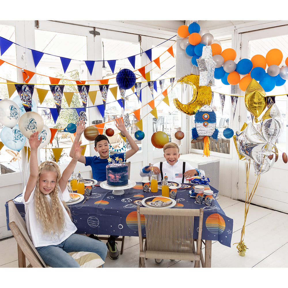 Piñata Fusée Spatiale Bleu - Décoration Anniversaire Enfant