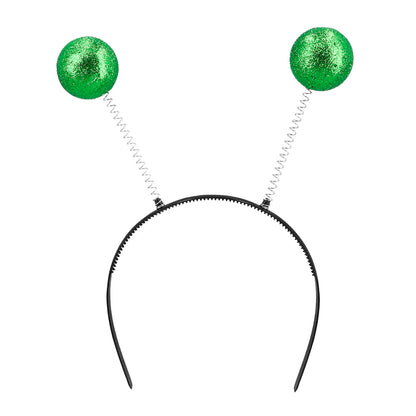 Lunettes Alien Vert Fluo avec Antennes Paillettées - Costume Extraterrestre