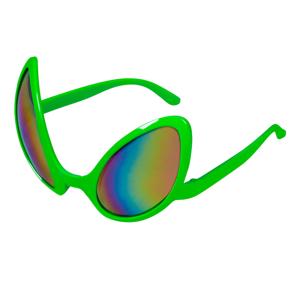 Lunettes Alien Vert Fluo avec Antennes Paillettées - Costume Extraterrestre