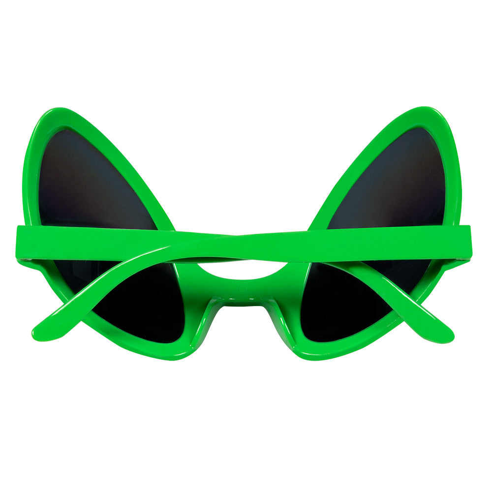 Lunettes Alien Vert Fluo avec Antennes Paillettées - Costume Extraterrestre