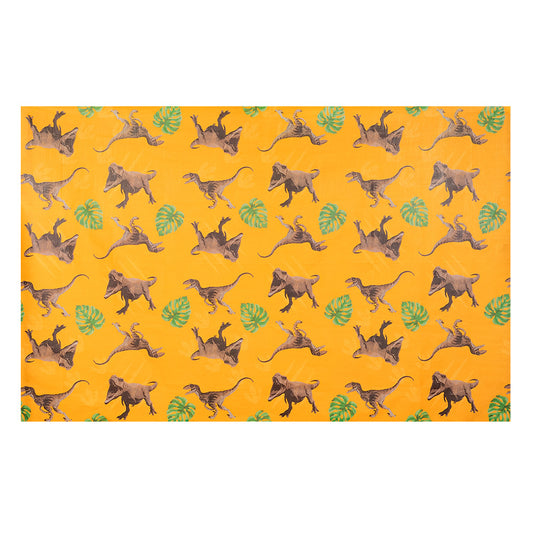 Nappe Dinosaures Jaune - Décoration Table Fête Enfant