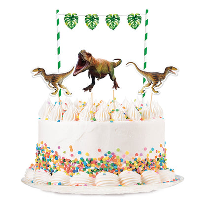 Kit Décoration Anniversaire Dinosaure - Gateau, Bannière & Accessoires