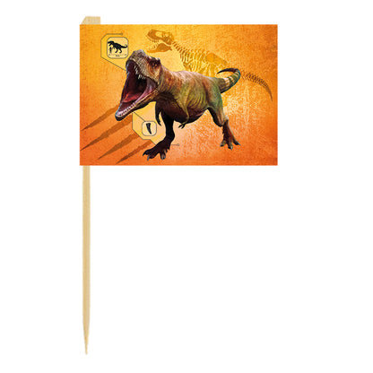 Pic à Gâteau Dinosaure - 16 Drapeaux Festifs pour Fête Préhistorique