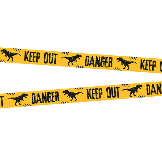 Ruban barrière dinosaure Keep Out Danger 15m