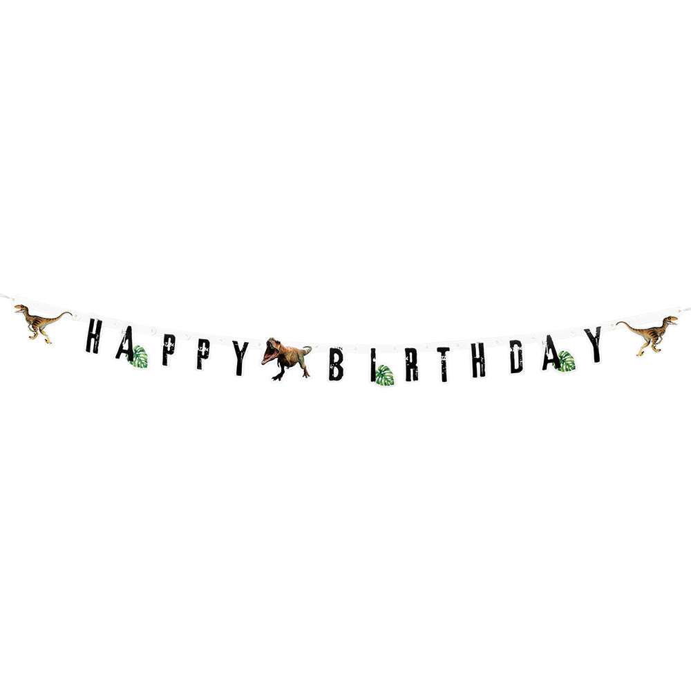 Guirlande Happy Birthday Dinosaures - Décoration Fête Enfant