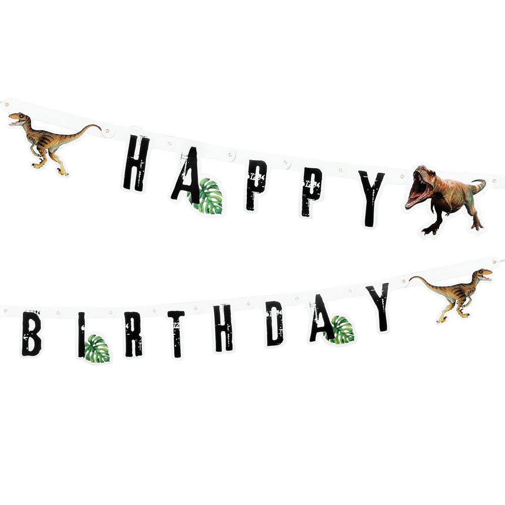 Guirlande Happy Birthday Dinosaures - Décoration Fête Enfant