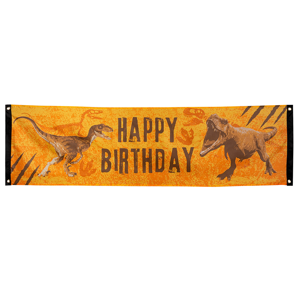Bannière Anniversaire Dinosaures Happy Birthday 220cm