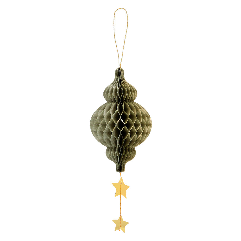 Suspension Lanterne Alvéolée avec Étoiles et Lune - Décoration Eid