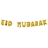 Guirlande Ballons Lettres Eid Mubarak Doré - Décoration Fête