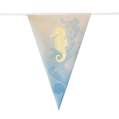 Guirlande Sirène Dorée - Fanions Décoration Fête Marine 30cm