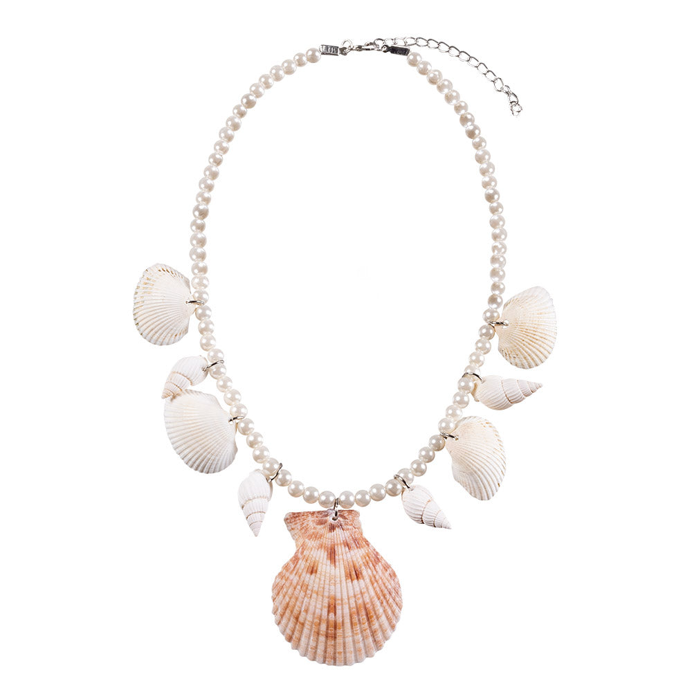 Collier Sirène Coquillages Perles - Déguisement Nautique