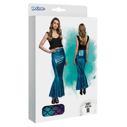 Jupe Sirène Paillettes Bleu Turquoise - Déguisement Sirène