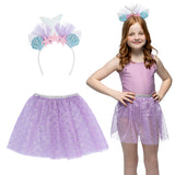 Set Costume Sirène Enfant - Queue Paillettes, Jupe Tulle & Diadème