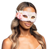 Masque de Licorne Rose Floral avec Fleur - Accessoire Déguisement Fête