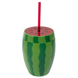 Gobelet Pastèque avec Paille - Accessoire Tropical Amusant
