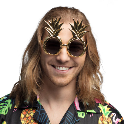 Lunettes Ananas Tropical Doré - Accessoire Fête Fantaisie