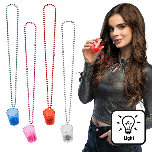 Collier Lumineux à Bille avec Verre LED - Accessoire de Fête