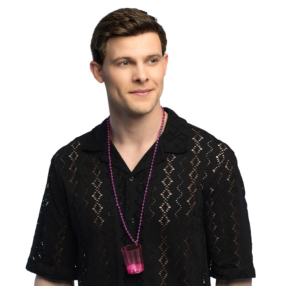 Collier Lumineux à Bille avec Verre LED - Accessoire de Fête