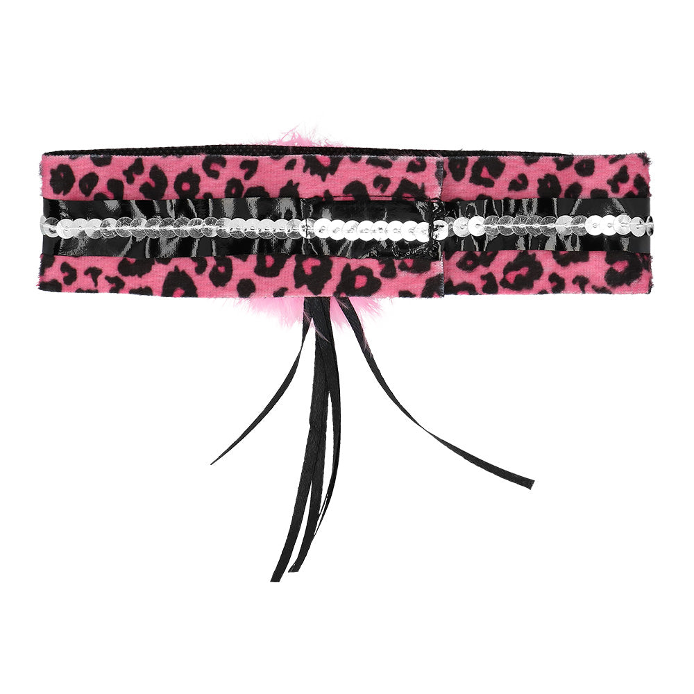 Set Complet Chat Rose Léopard - Oreilles, Ceinture & Accessoires