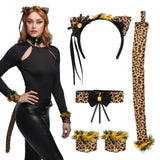 Kit Complet Chat Léopard - Serre-tête, Ceinture, Accessoires