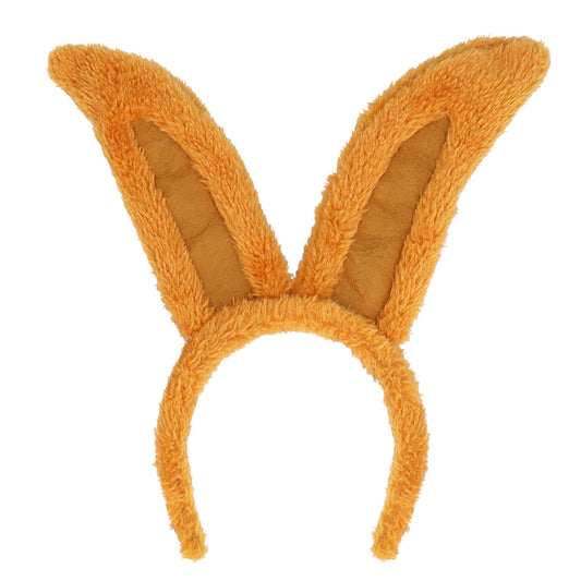 Oreilles de Lapin Orange Fluo - Serre-tête Déguisement Fête