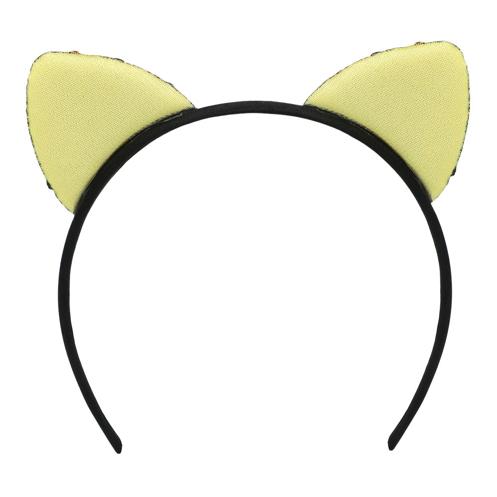 Serre-tête Oreilles de Chat Sequins - 4 Couleurs Assorties