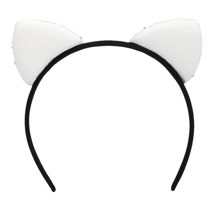Serre-tête Oreilles de Chat Sequins - 4 Couleurs Assorties