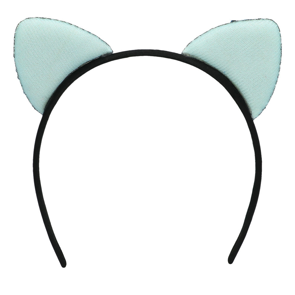 Serre-tête Oreilles de Chat Sequins - 4 Couleurs Assorties