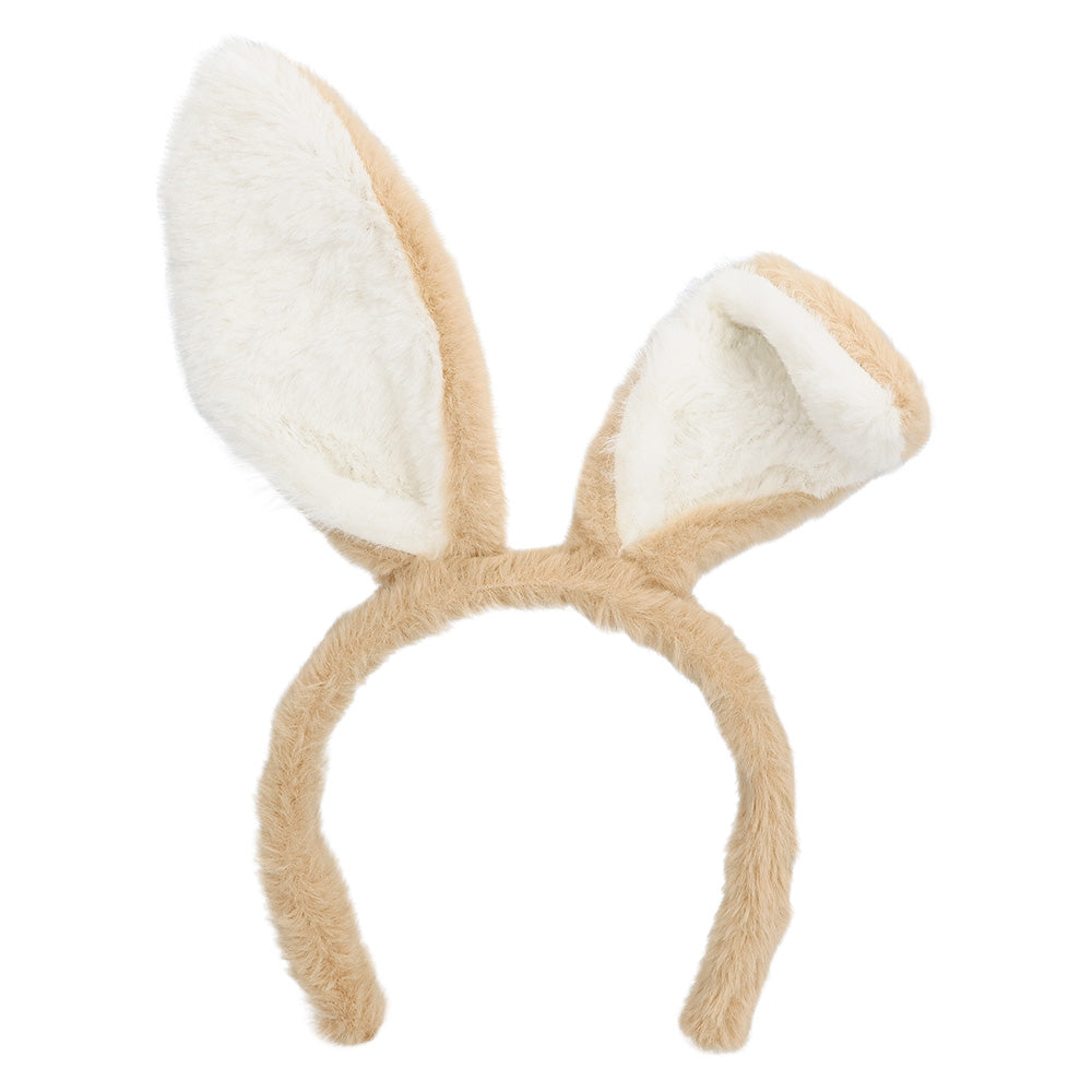 Serre-tête Oreilles de Lapin Blanc & Beige - Accessoire Déguisement