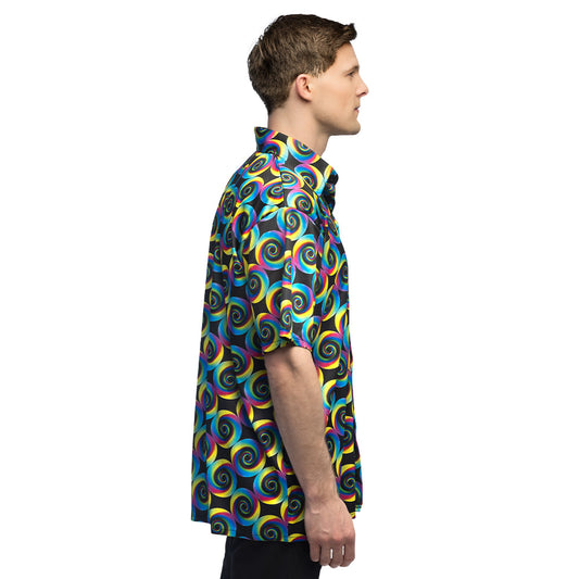 Chemise Hawaïenne Spirales Colorées - Déguisement Adulte Tropical