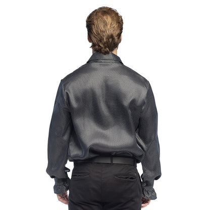 Chemise à Motifs Homme Noire - Accessoire Soirée Élégant