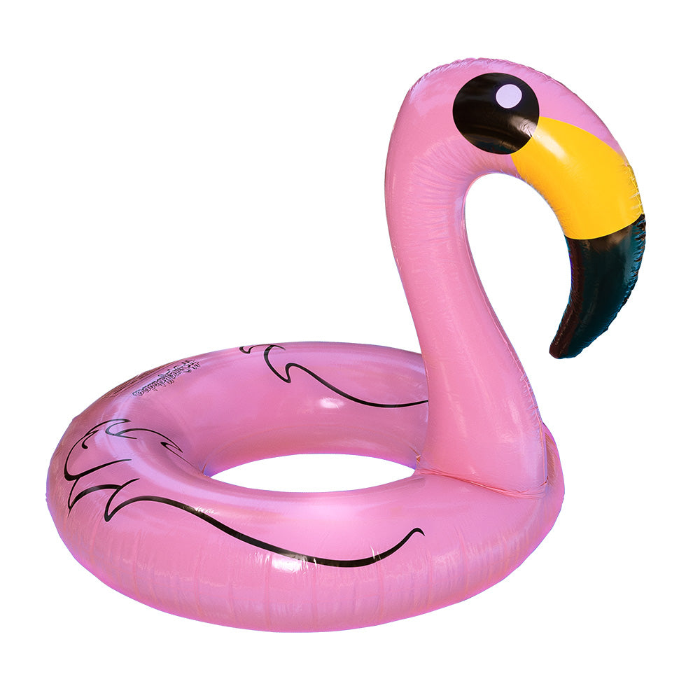 Bouée Flamant Rose Géante 110cm - Flotteur Piscine Amusant