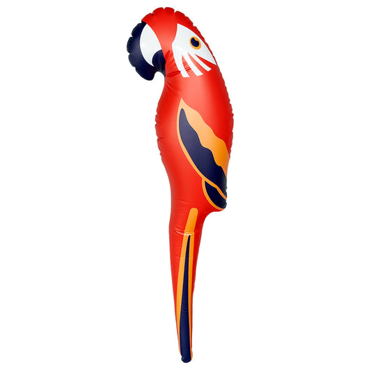 Perroquet gonflable rouge tropical - Accessoire fête et déguisement