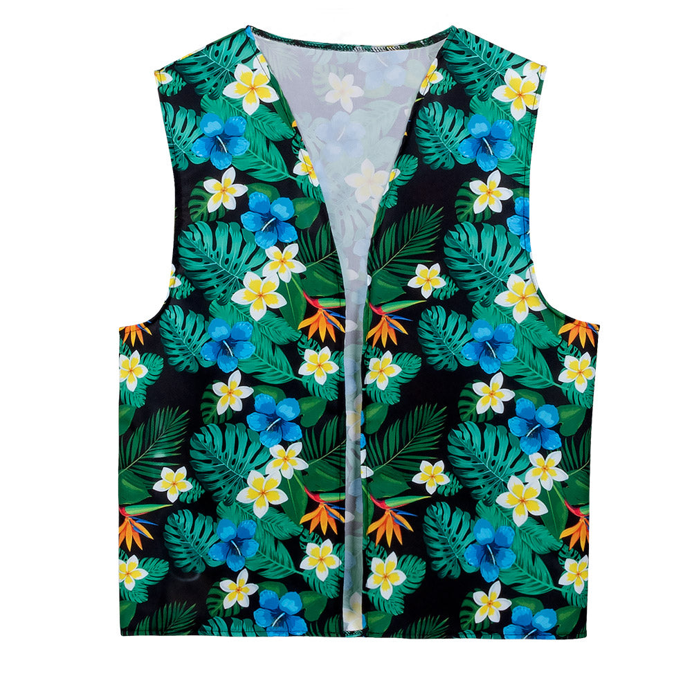 Gilet Floral Tropical + Chapeau Bucket | Déguisement Hawai