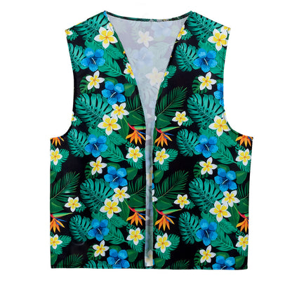 Gilet Floral Tropical + Chapeau Bucket | Déguisement Hawai
