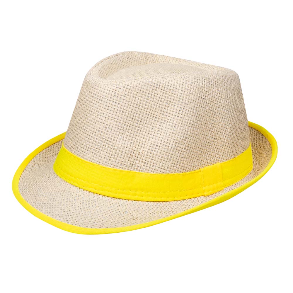 Chapeau Panama Fluo Neon - Accessoire Fête Adulte