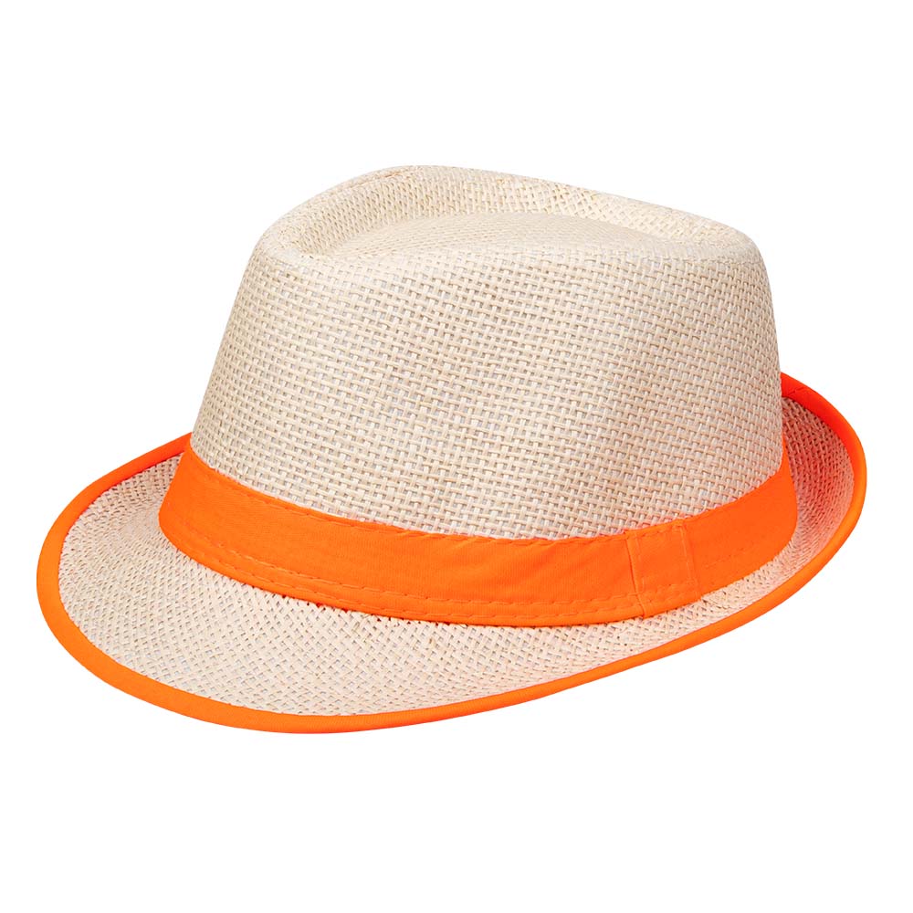 Chapeau Panama Fluo Neon - Accessoire Fête Adulte