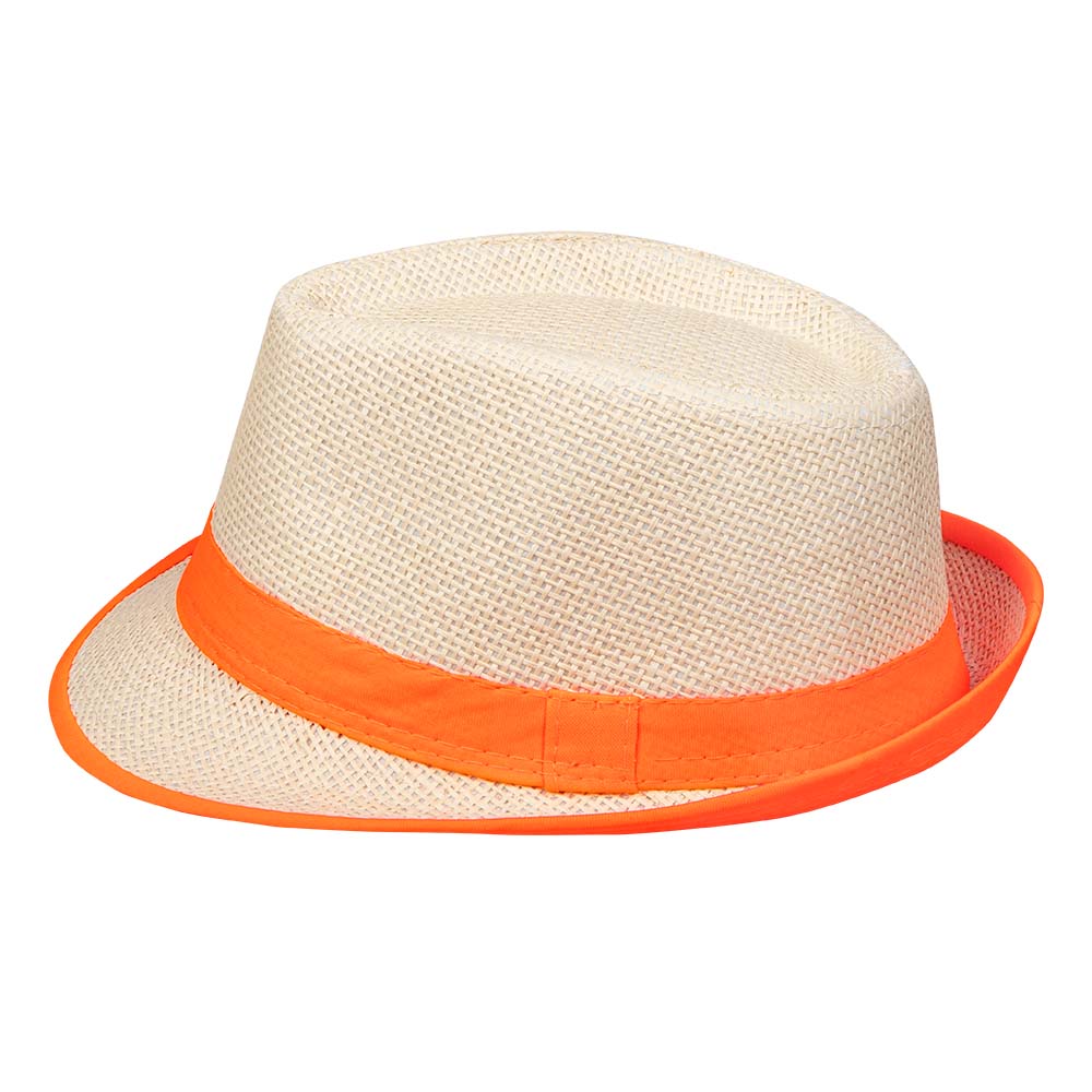 Chapeau Panama Fluo Neon - Accessoire Fête Adulte