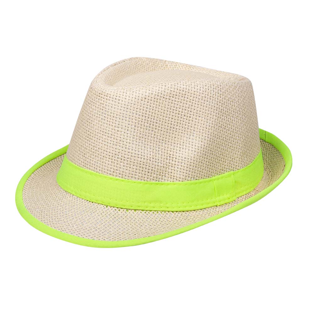 Chapeau Panama Fluo Neon - Accessoire Fête Adulte