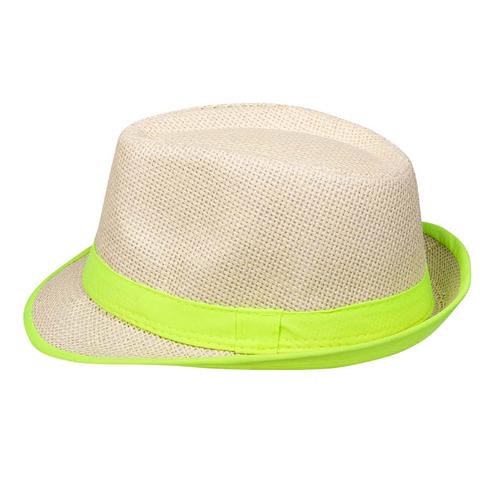 Chapeau Panama Fluo Neon - Accessoire Fête Adulte