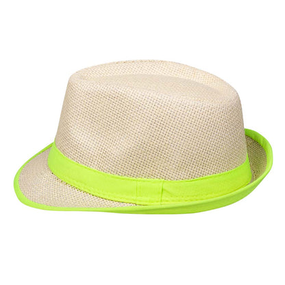 Chapeau Panama Fluo Neon - Accessoire Fête Adulte