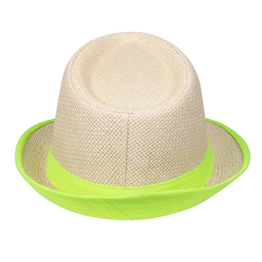 Chapeau Panama Fluo Neon - Accessoire Fête Adulte