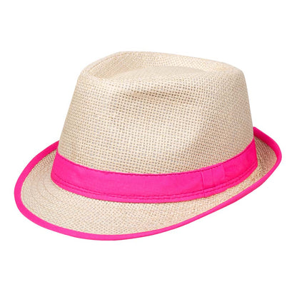Chapeau Panama Fluo Neon - Accessoire Fête Adulte