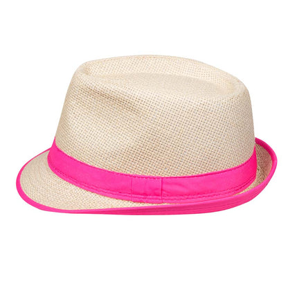 Chapeau Panama Fluo Neon - Accessoire Fête Adulte