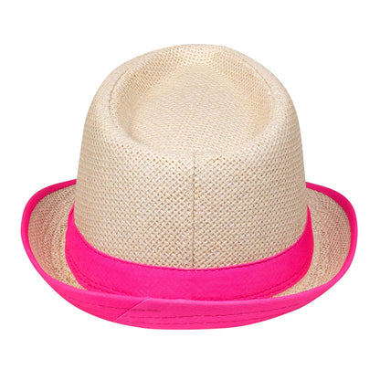 Chapeau Panama Fluo Neon - Accessoire Fête Adulte